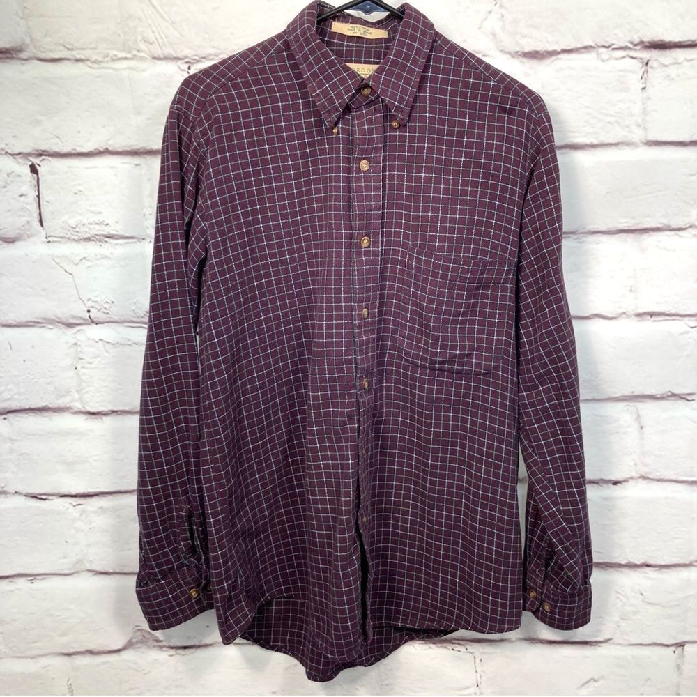 Claybrooke Outdoors Light Flannel Button Down Long Sleeve Men’s Shirt M Pocket - Picture 2 of 11